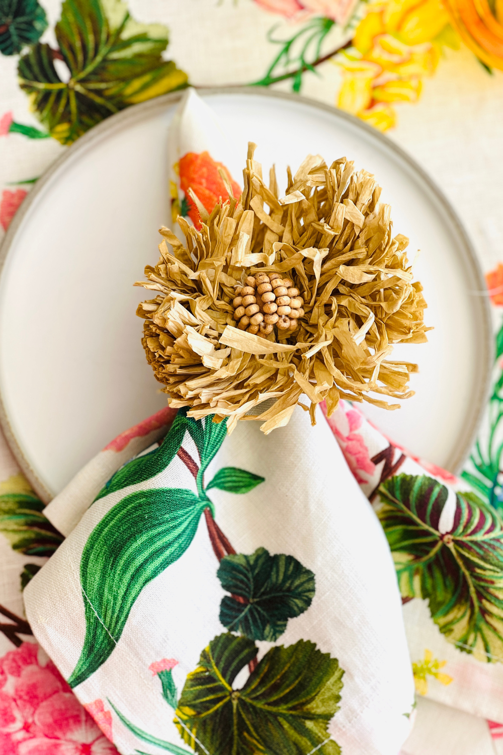 Raffia Napkin Rings - Set of 4