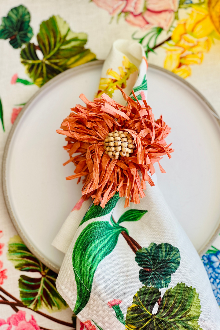 Raffia Napkin Rings - Set of 4
