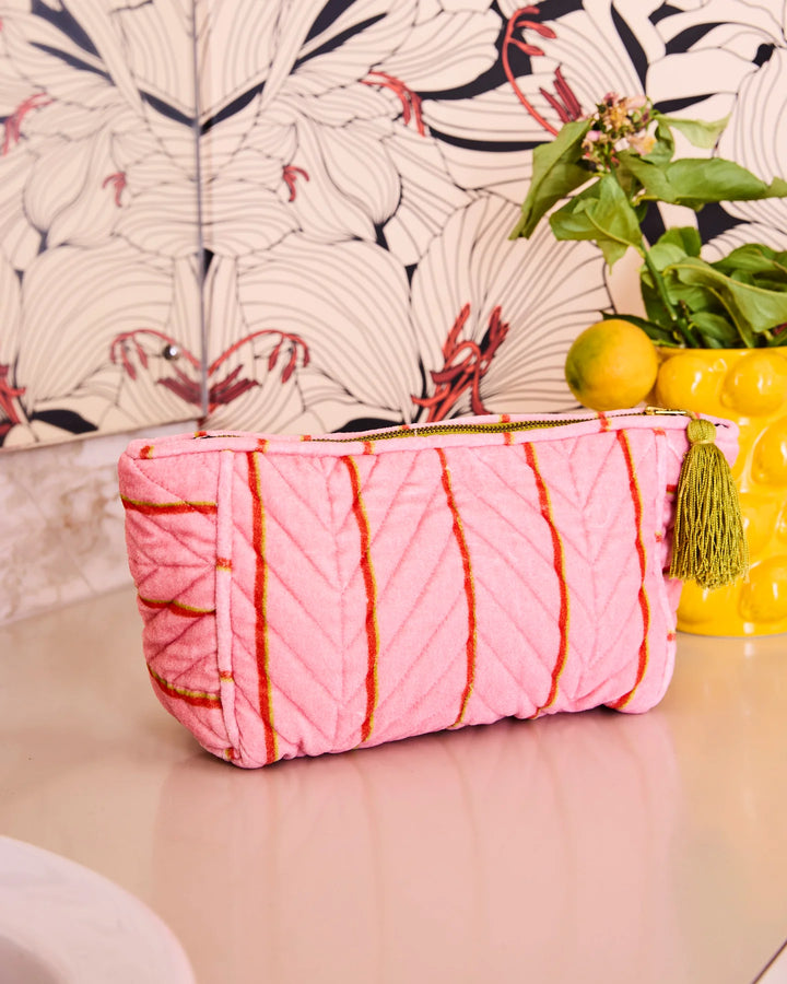 Wategos Soiree Stripe Velvet Toiletry Bag