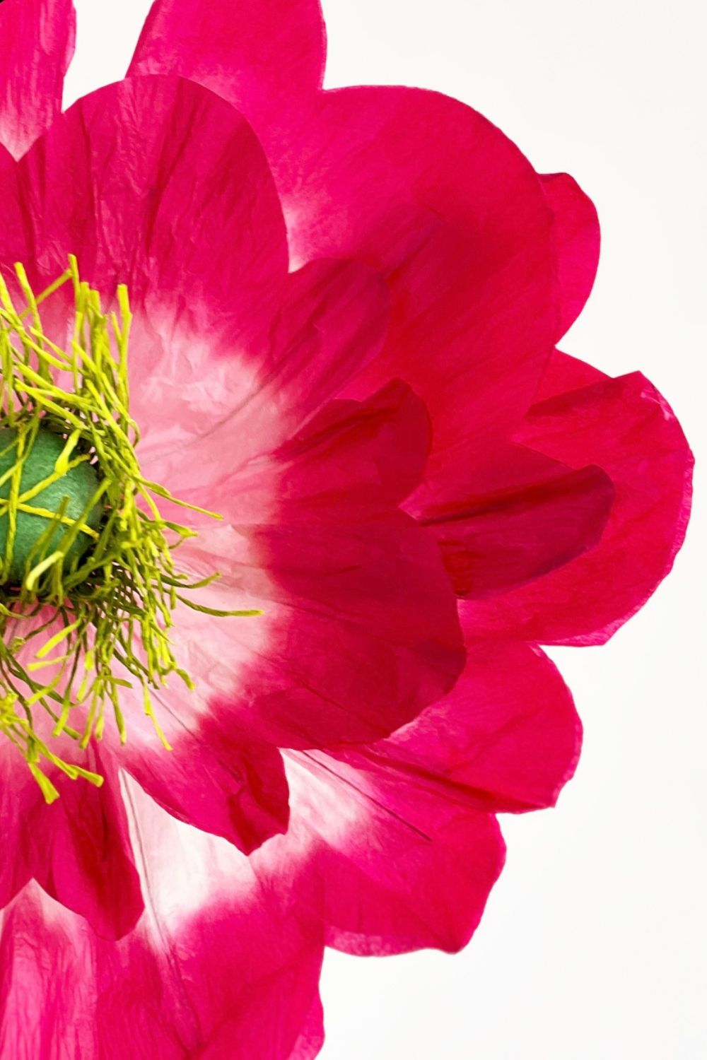 Poppy Paper Flower- Claret/Pink