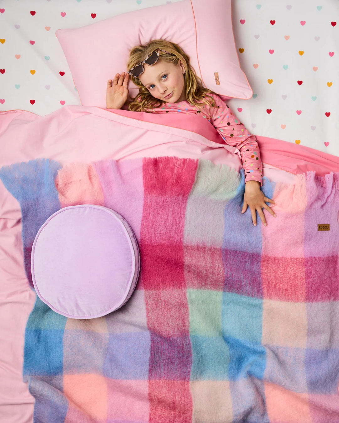 Candy Clouds Tartan Cosy Blanket