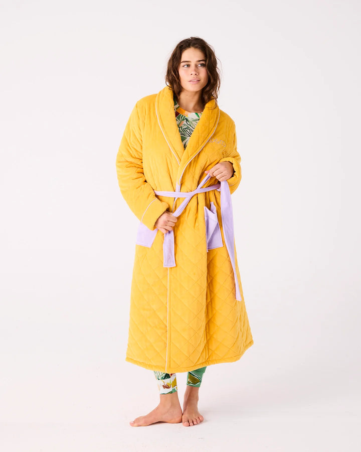 Lavender Honey Quilted Velvet Robe