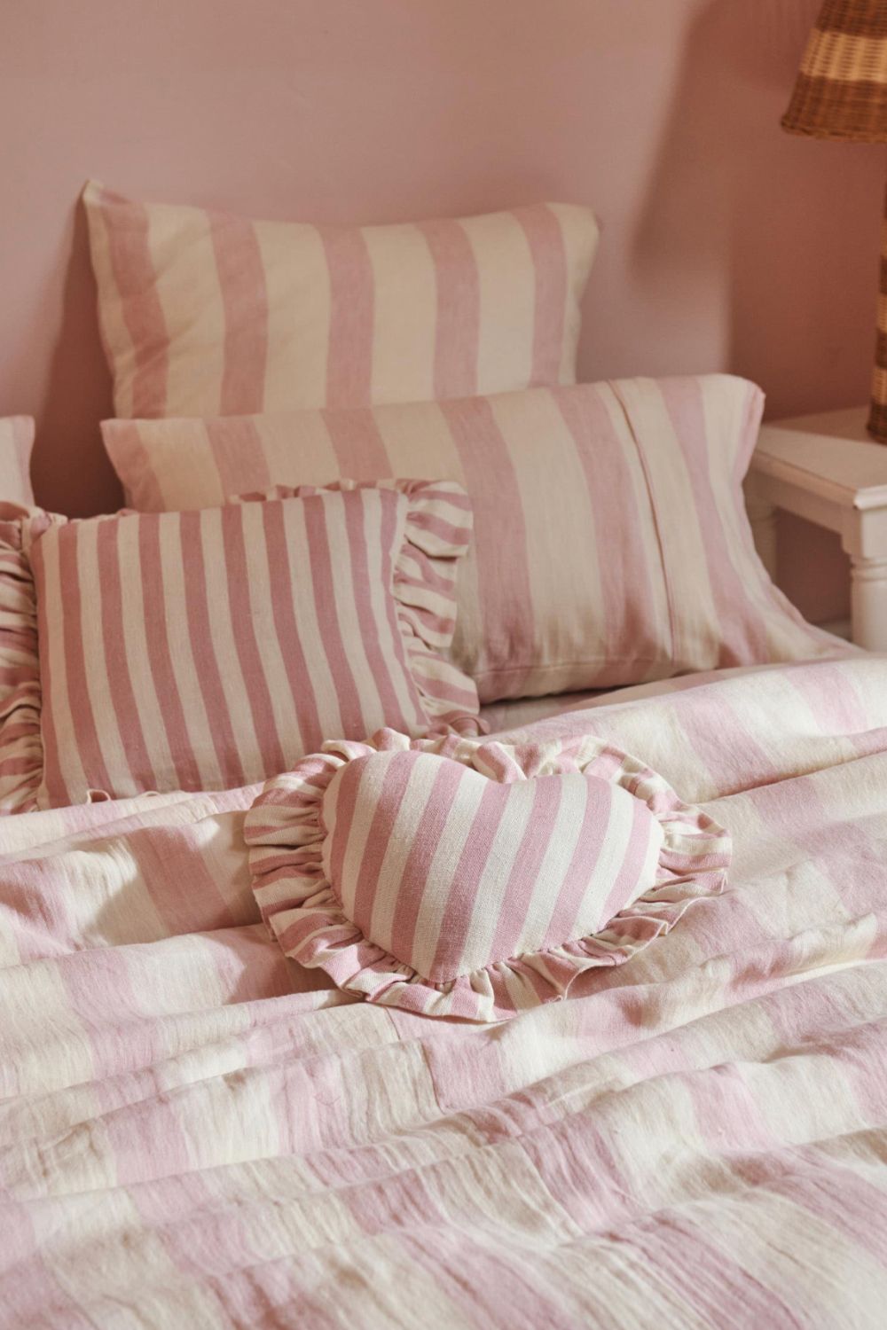 Candy Stripe Linen Quilt Cover