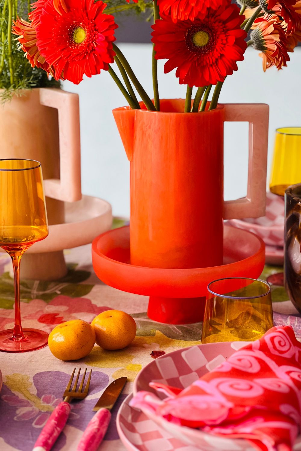 Resin Retro Jug - Orange