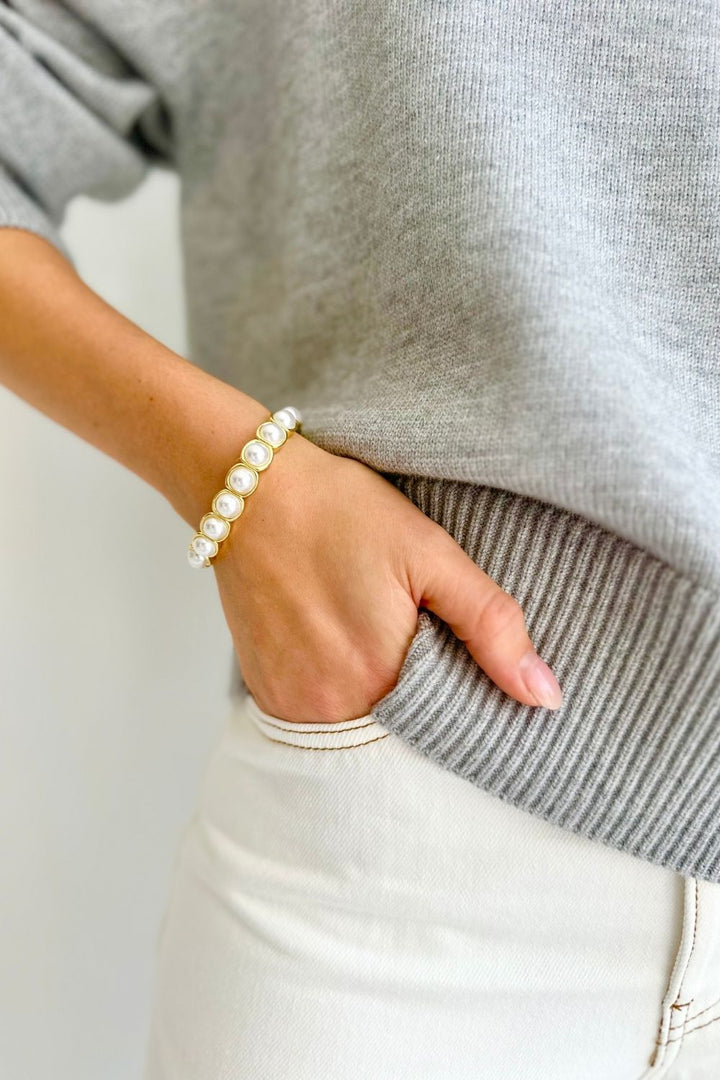 Stirling bracelet - Gold and Pearl