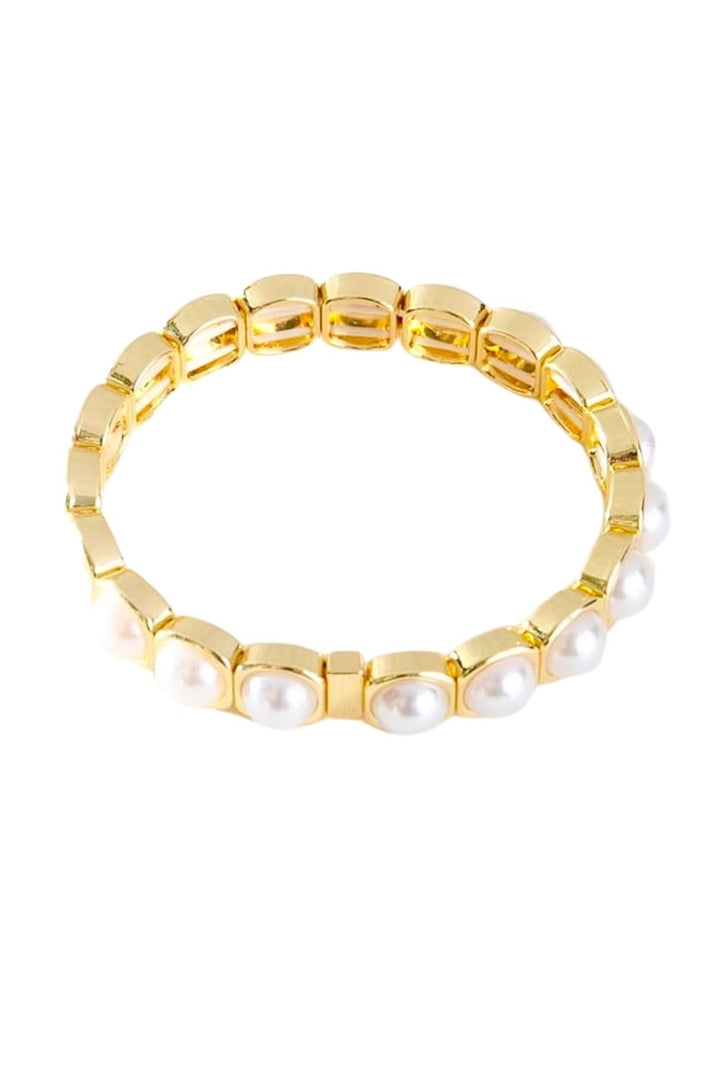 Stirling bracelet - Gold and Pearl