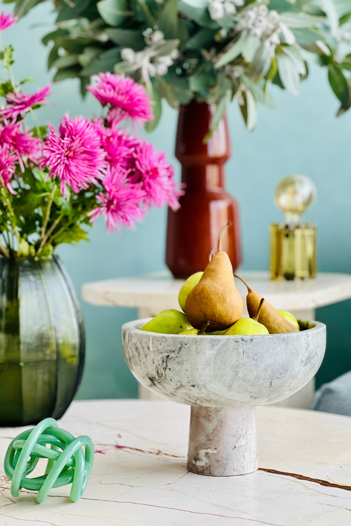Marco Marble Footed Bowl
