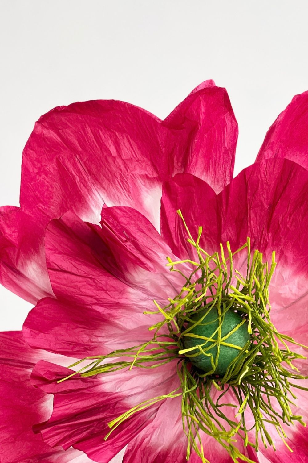 Poppy Paper Flower- Claret/Pink