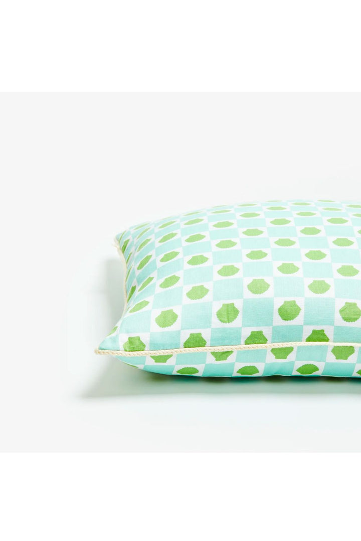 Bonnie & Neil Shell Check Mint Cushion