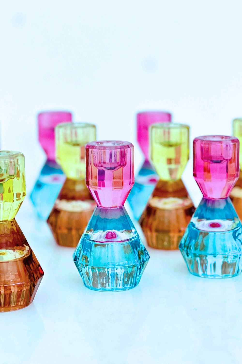 Amber Candle Stick Holder