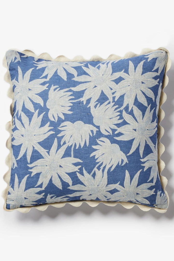 Flannel Flower Blue 50cm Cushion