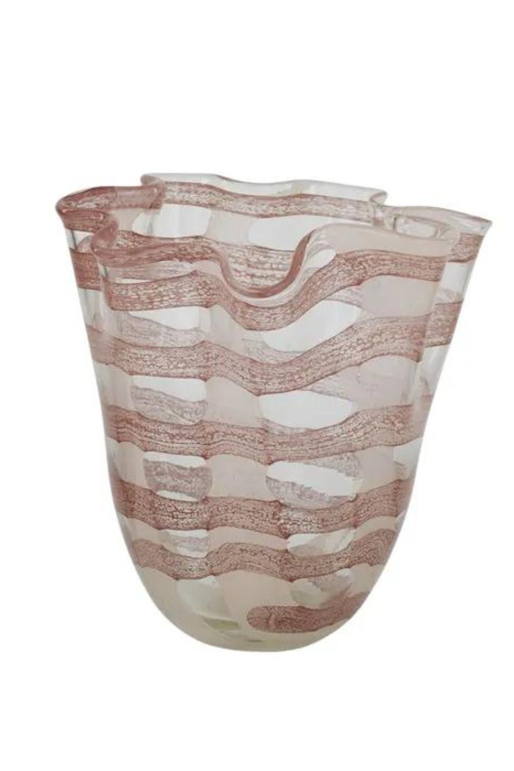 WYONA GLASS VASE SMALL- NUDE/CLARET