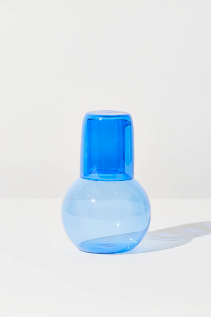 BELLY CARAFE + CUP SET IN BLUE