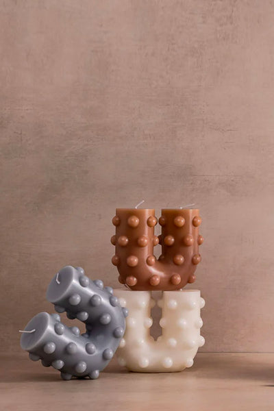 Polka Curl Curl Candle - Nude