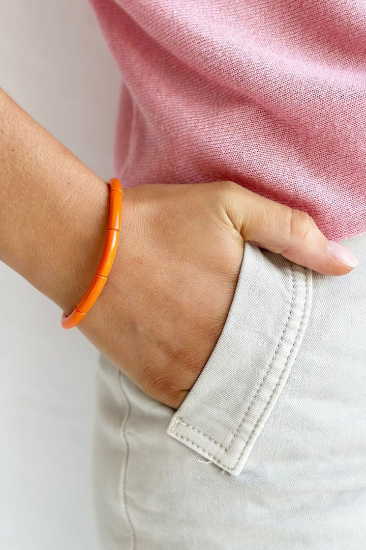 Tube Bracelet Solid - Orange