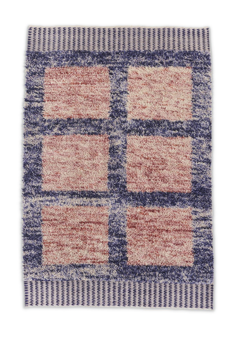 Bohemian Felted Wool Rug 6x9 ft