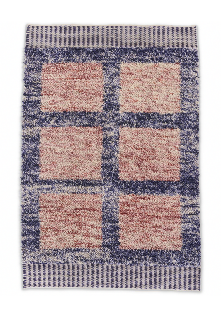 Bohemian Felted Wool Rug 6x9 ft