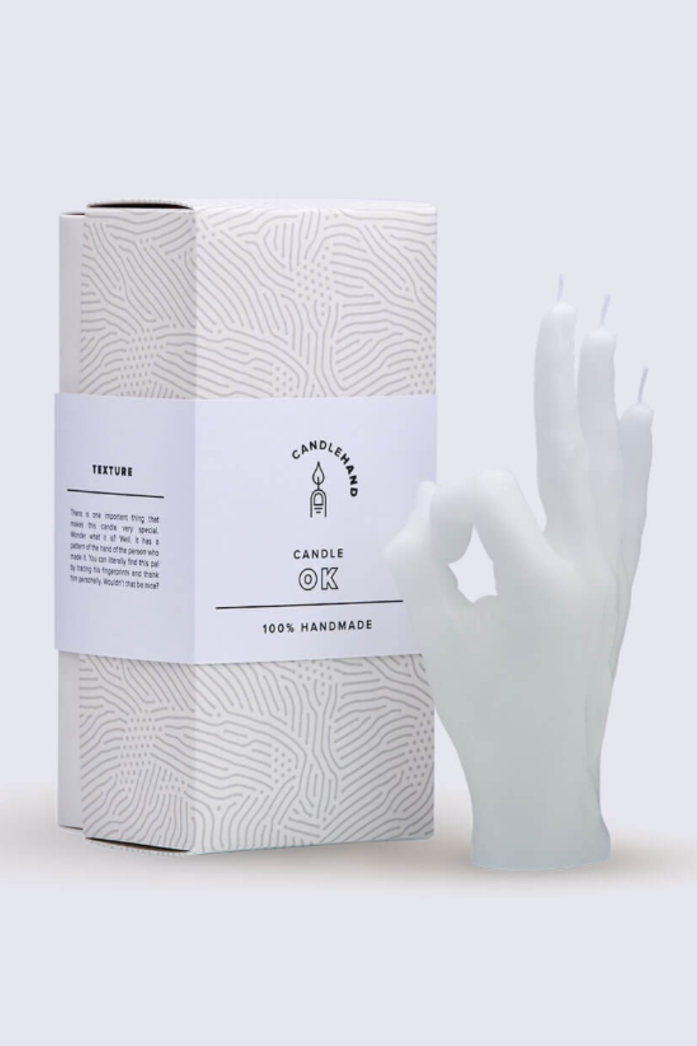 "OK" CANDLE HAND GESTURE WHITE