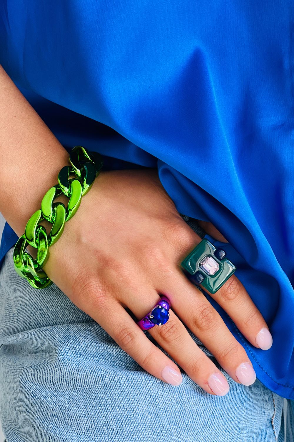 The MET CHAIN Bracelet - Metallic Green