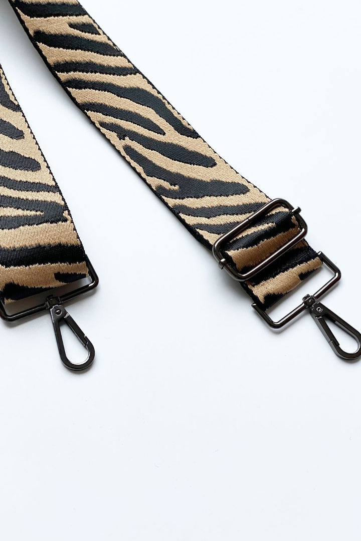 ZEBRA BAG STRAP - Black Hardware