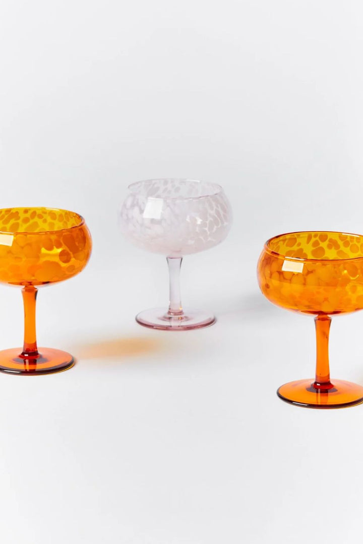 DOTS AMBER COUPE (SET OF 2)