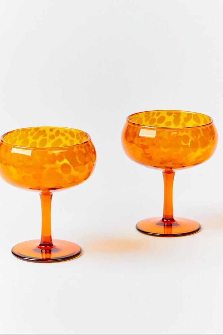 DOTS AMBER COUPE (SET OF 2)