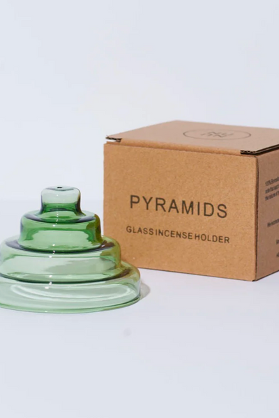 PYRAMIDS INCENSE HOLDER IN GREEN