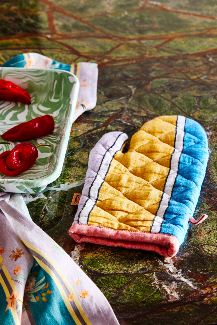 Majorca Stripe Oven Mitt One Size