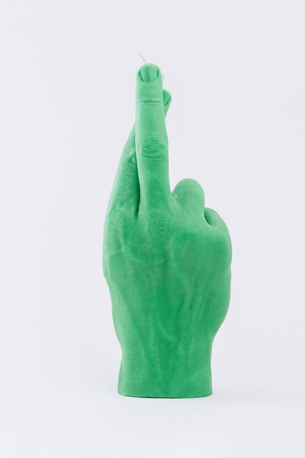 "CROSSED FINGERS" CANDLE HAND GESTURE GREEN