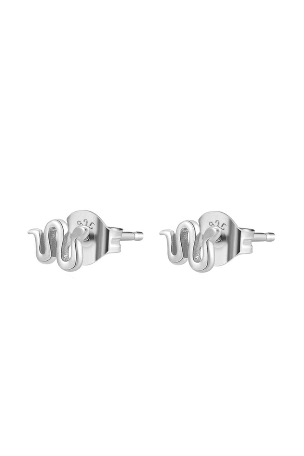 MEDUSA SNAKE STUD - SILVER