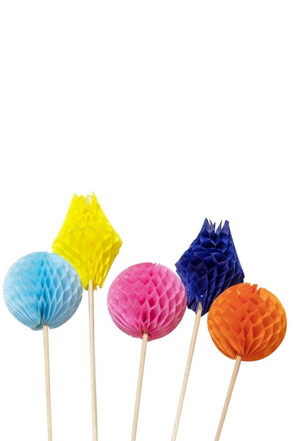 HONEYCOMB CAKE TOPPER 5PC
