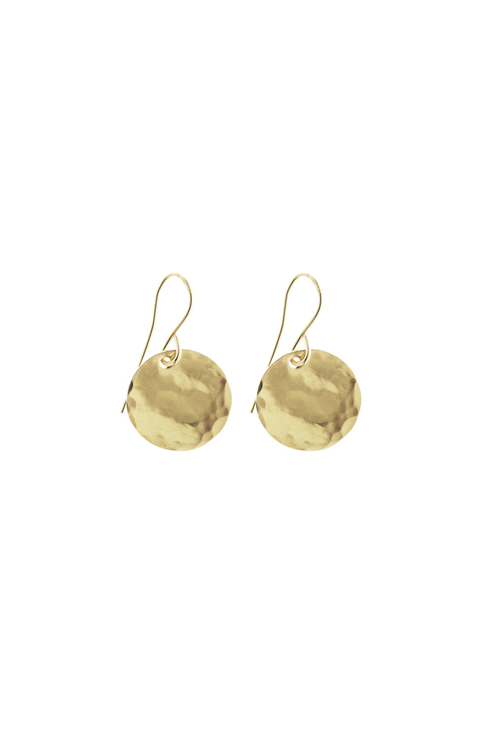 MINI HAMMERED DISK EARRING GOLD - CrateExpectations