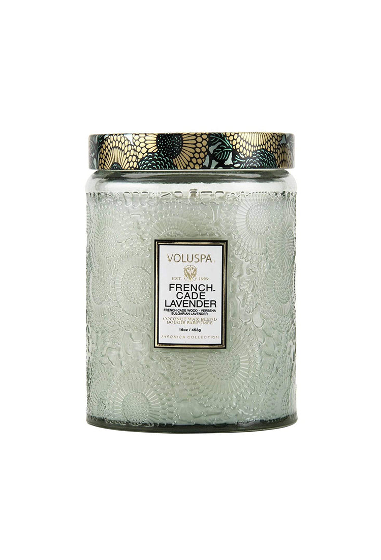 VOLUSPA FRENCH CADE & LAVENDER 100hr CANDLE + LID