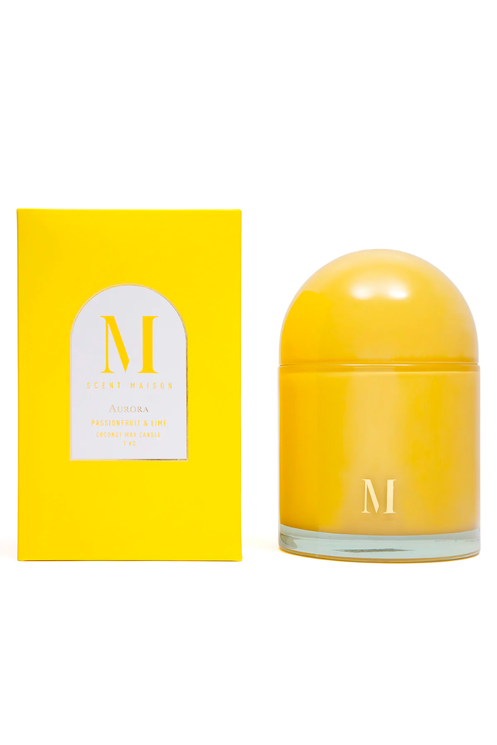 LARGE SCENT MAISON AURORA - PASSIONFRUIT AND LIME 1000G CANDLE