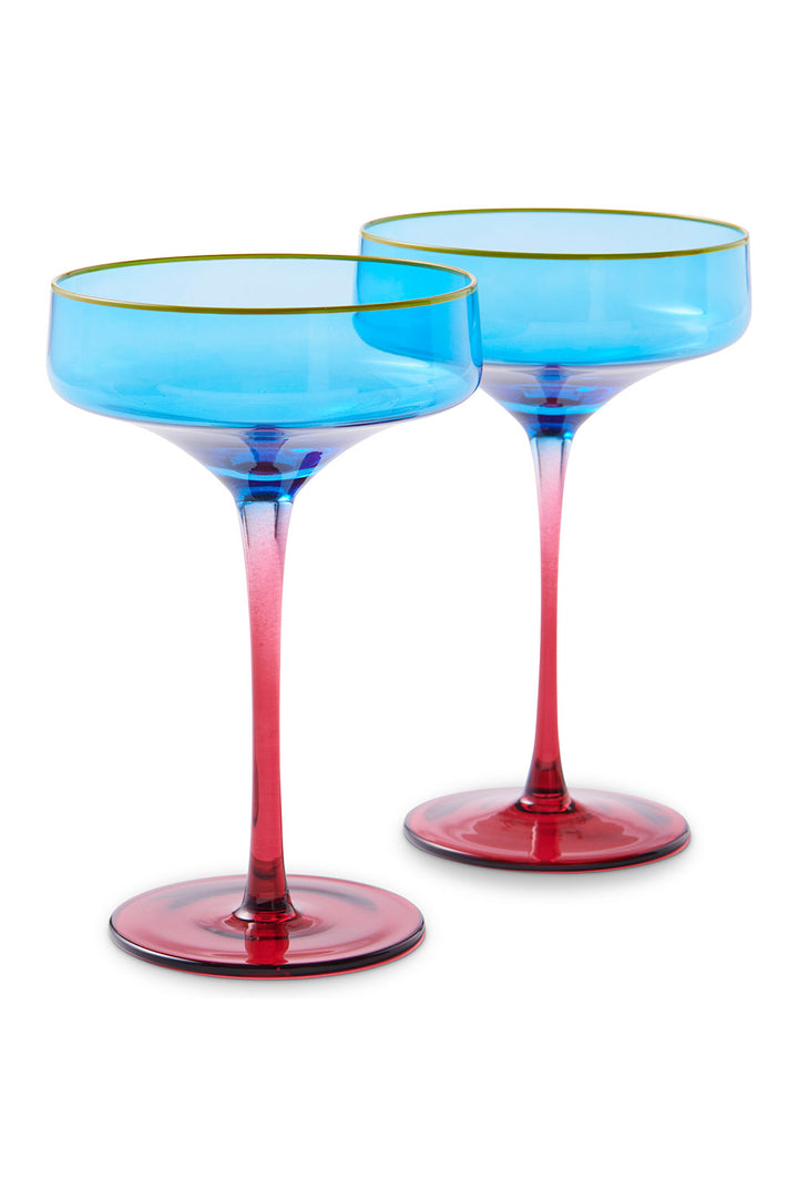SAPPHIRE DELIGHT COUPE GLASS x 2