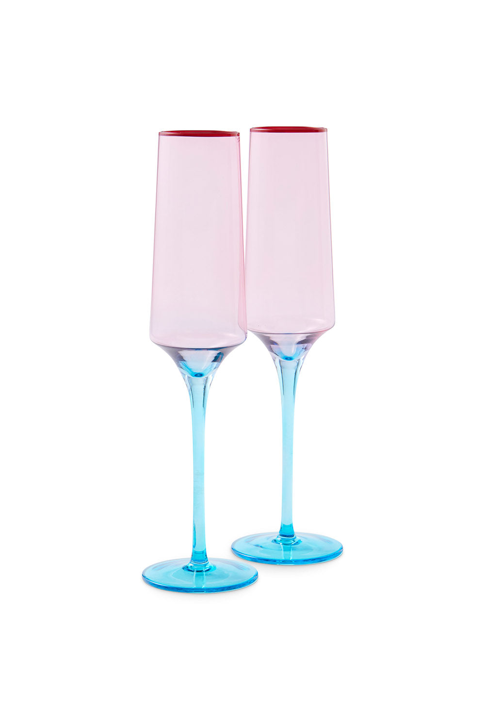 ROSE WITH A TWIST CHAMPAGNE GLASS x 2
