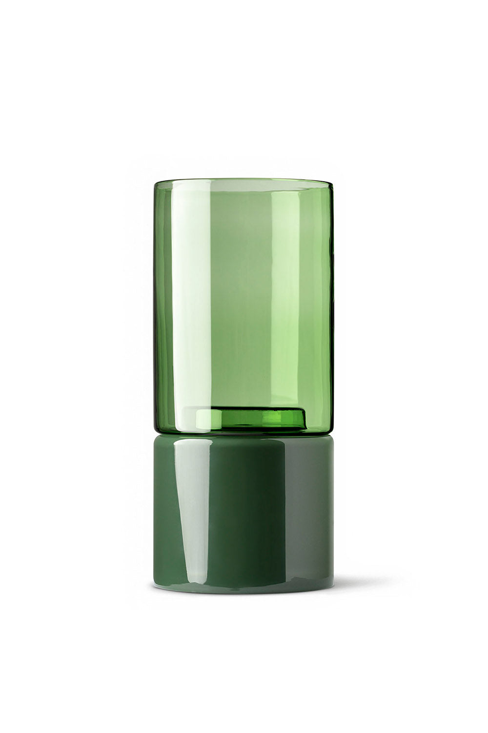 Organic interior - glass flip planter - tall - Green / moss