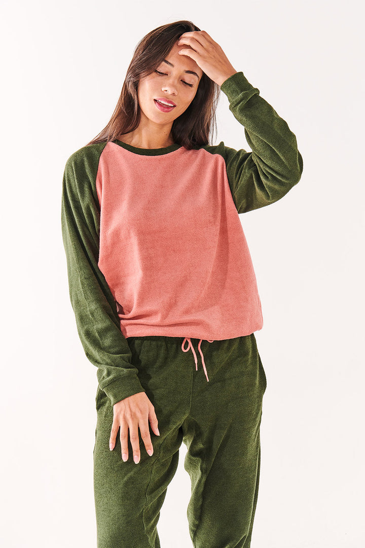 KIP & CO. KOMBU LOBSTER TERRY ADULT SWEATER - SIZE 8