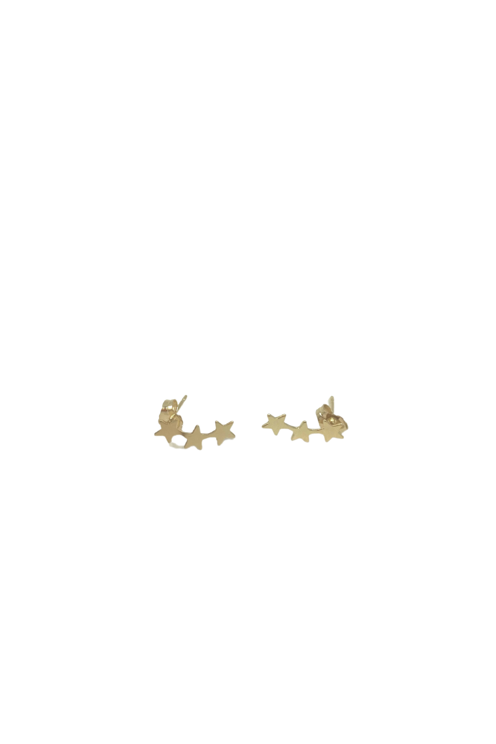 TRIPLE STAR STUD EARRINGS GOLD