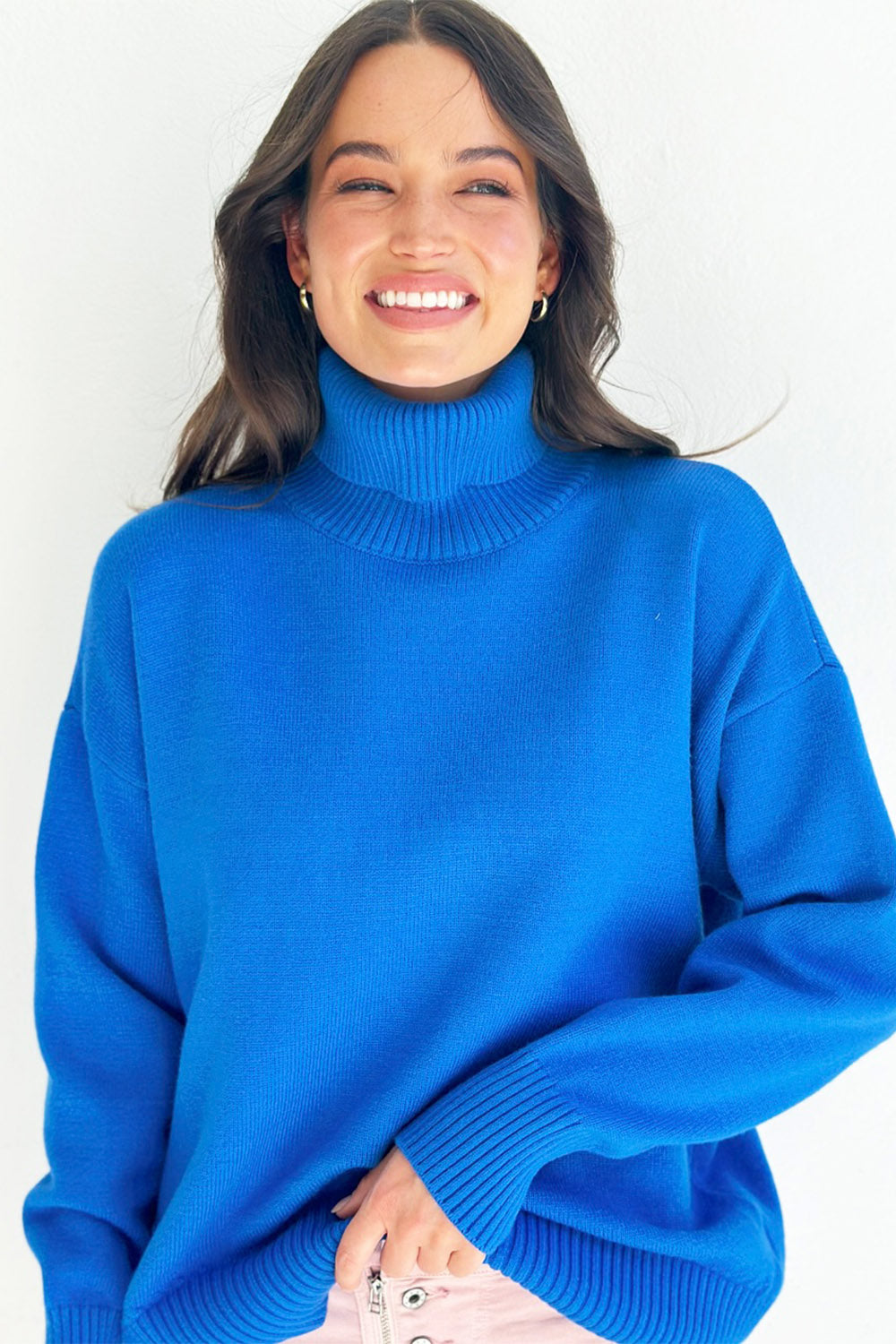 Coco Roll Neck - Cobalt