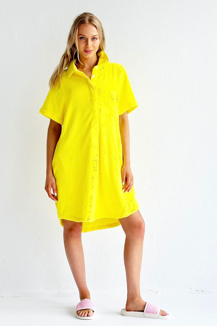 NEW TERRY DRESS - SUNSHINE YELLOW