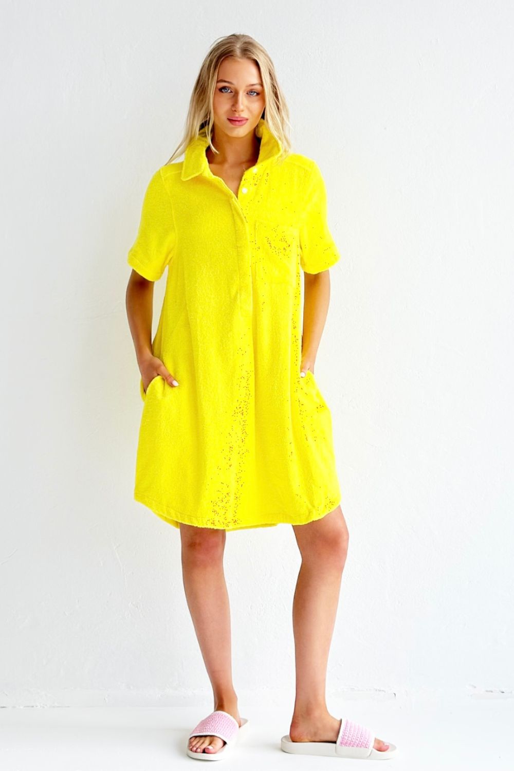 NEW TERRY DRESS - SUNSHINE YELLOW