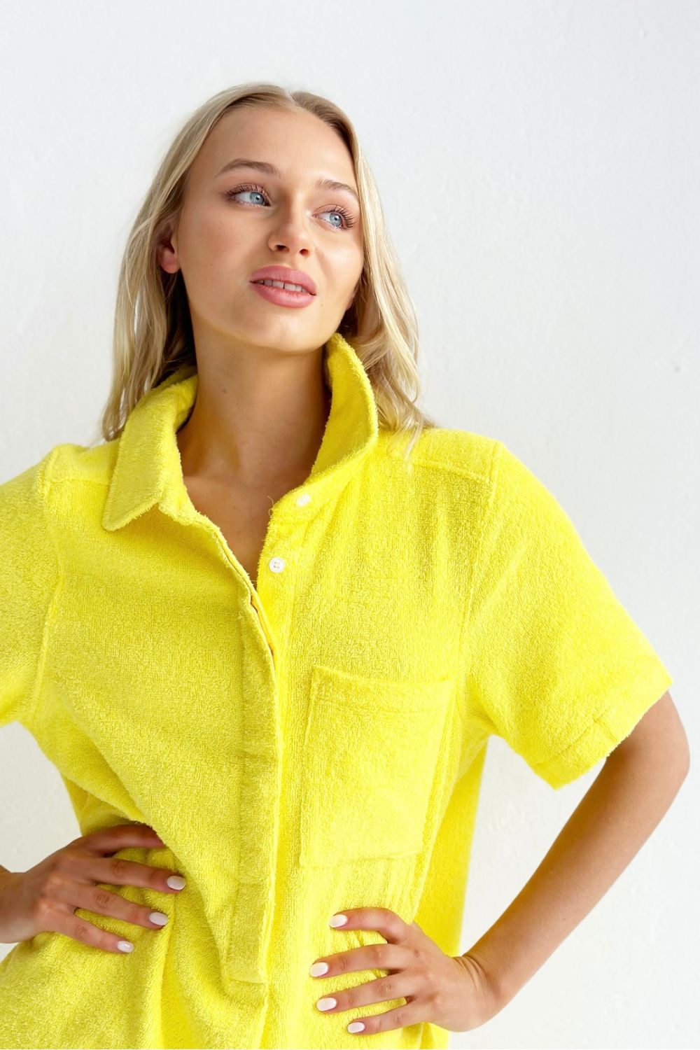 NEW TERRY DRESS - SUNSHINE YELLOW