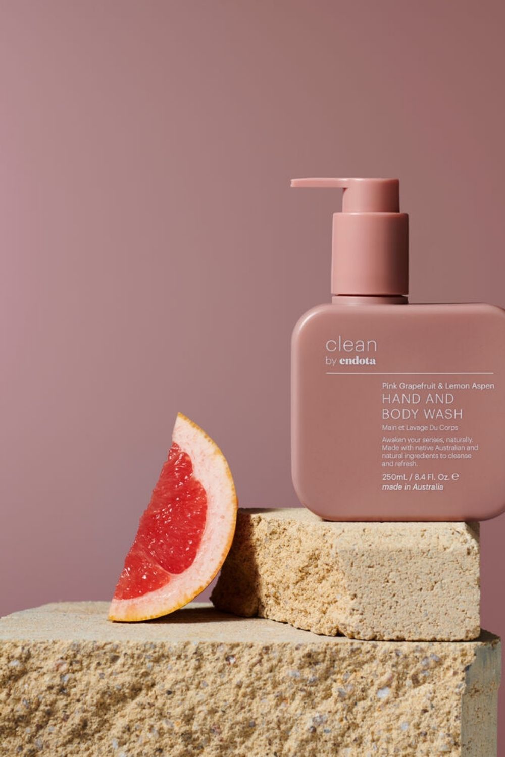 CLEAN by endota Pink Grapefruit & Lemon Aspen Hand & Body Wash 250ml