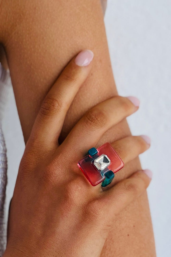 Glam Rock - Knuckle Duster Turquoise & Rose