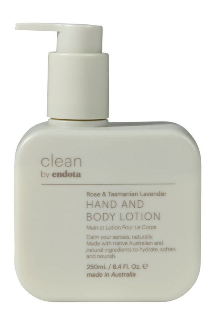 CLEAN by endota Rose & Tasmanian Lavender Hand & Body Lotion 250ml