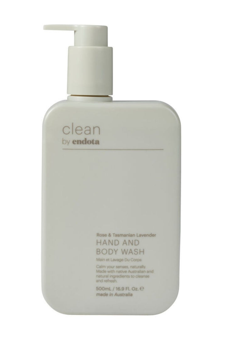 CLEAN by endota  Rose & Tasmanian Lavender Hand & Body Wash 500ml