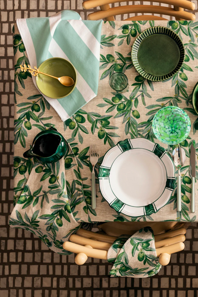FLORENCE STRIPE PISTACHIO NAPKINS (SET OF 6)