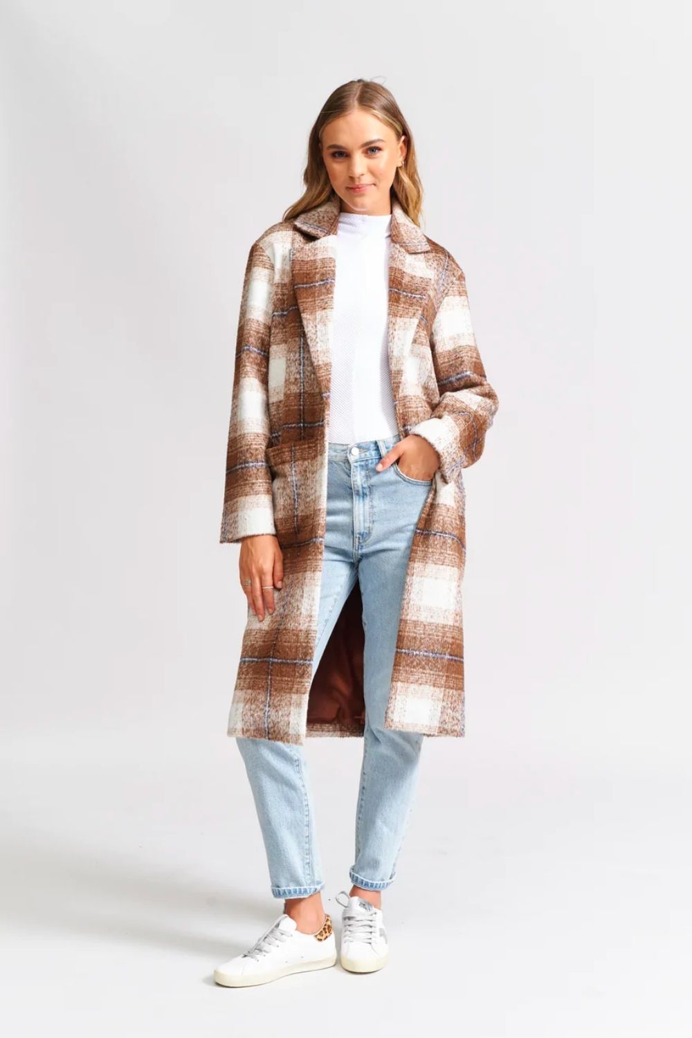 THE CHECK COAT - CHOCOLATE CHECK